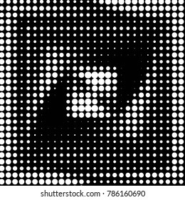 Grunge halftone black and white dots texture background. Spotted vector Abstract Texture
