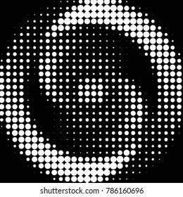 Grunge halftone black and white dots texture background. Spotted vector Abstract Texture
