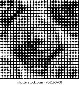 Grunge halftone black and white dots texture background. Spotted vector Abstract Texture
