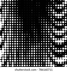Grunge halftone black and white dots texture background. Spotted vector Abstract Texture
