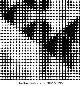 Grunge halftone black and white dots texture background. Spotted vector Abstract Texture
