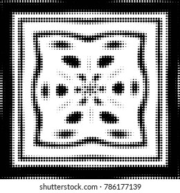 Grunge halftone black and white dots texture background. Spotted vector Abstract Texture
