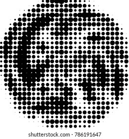 Grunge halftone black and white dots texture background. Spotted vector Abstract Texture
