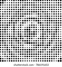 Grunge halftone black and white dots texture background. Spotted vector Abstract Texture
