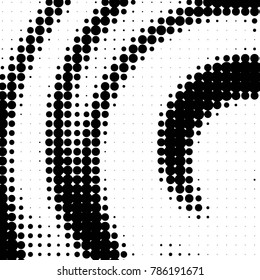 Grunge halftone black and white dots texture background. Spotted vector Abstract Texture
