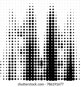 Grunge halftone black and white dots texture background. Spotted vector Abstract Texture
