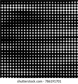 Grunge halftone black and white dots texture background. Spotted vector Abstract Texture

