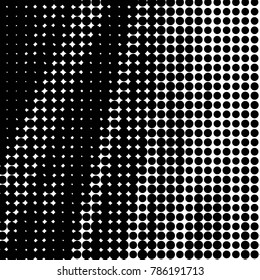 Grunge halftone black and white dots texture background. Spotted vector Abstract Texture
