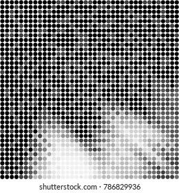 Grunge halftone black and white dots texture background. Spotted vector Abstract Texture
