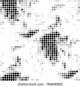 Grunge halftone black and white dots texture background. Spotted vector Abstract Texture

