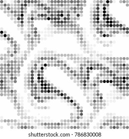 Grunge halftone black and white dots texture background. Spotted vector Abstract Texture
