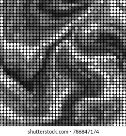 Grunge halftone black and white dots texture background. Spotted vector Abstract Texture
