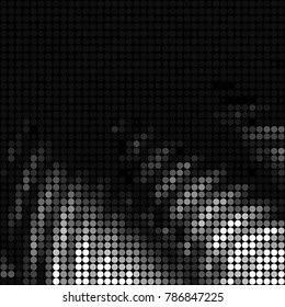 Grunge halftone black and white dots texture background. Spotted vector Abstract Texture
