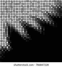 Grunge halftone black and white dots texture background. Spotted vector Abstract Texture
