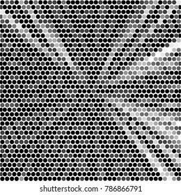 Grunge halftone black and white dots texture background. Spotted vector Abstract Texture
