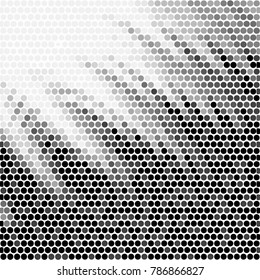 Grunge halftone black and white dots texture background. Spotted vector Abstract Texture
