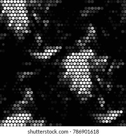 Grunge halftone black and white dots texture background. Spotted vector Abstract Texture
