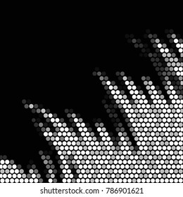 Grunge halftone black and white dots texture background. Spotted vector Abstract Texture
