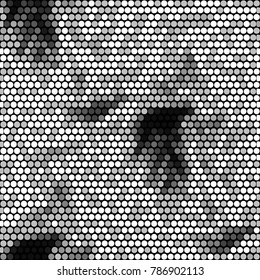 Grunge halftone black and white dots texture background. Spotted vector Abstract Texture
