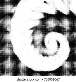 Grunge halftone black and white dots texture background. Spotted vector Abstract Texture
