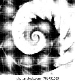 Grunge halftone black and white dots texture background. Spotted vector Abstract Texture
