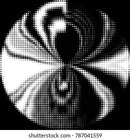 Grunge halftone black and white dots texture background. Spotted vector Abstract Texture
