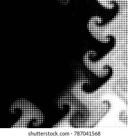 Grunge halftone black and white dots texture background. Spotted vector Abstract Texture
