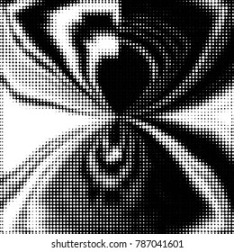 Grunge halftone black and white dots texture background. Spotted vector Abstract Texture
