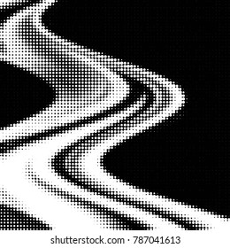 Grunge halftone black and white dots texture background. Spotted vector Abstract Texture
