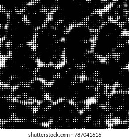 Grunge halftone black and white dots texture background. Spotted vector Abstract Texture
