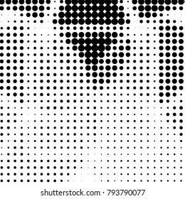 Grunge halftone black and white dots texture background. Spotted vector Abstract Texture
