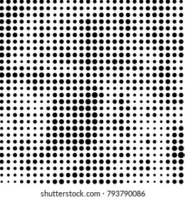 Grunge halftone black and white dots texture background. Spotted vector Abstract Texture
