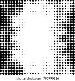 Grunge halftone black and white dots texture background. Spotted vector Abstract Texture
