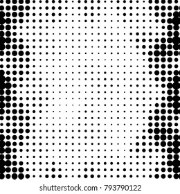 Grunge halftone black and white dots texture background. Spotted vector Abstract Texture
