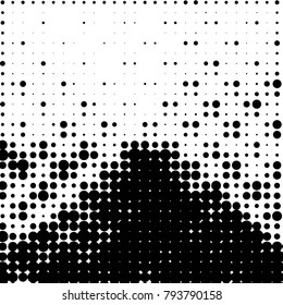 Grunge halftone black and white dots texture background. Spotted vector Abstract Texture
