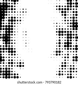 Grunge halftone black and white dots texture background. Spotted vector Abstract Texture
