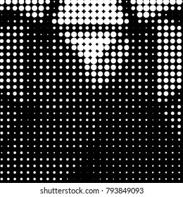 Grunge halftone black and white dots texture background. Spotted vector Abstract Texture

