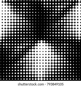 Grunge halftone black and white dots texture background. Spotted vector Abstract Texture
