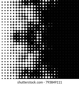 Grunge halftone black and white dots texture background. Spotted vector Abstract Texture
