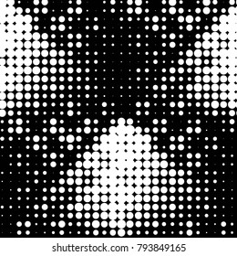 Grunge halftone black and white dots texture background. Spotted vector Abstract Texture
