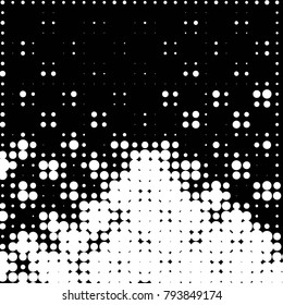 Grunge halftone black and white dots texture background. Spotted vector Abstract Texture
