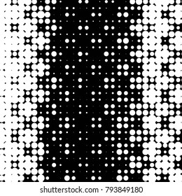 Grunge halftone black and white dots texture background. Spotted vector Abstract Texture
