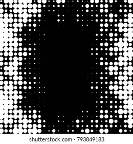 Grunge halftone black and white dots texture background. Spotted vector Abstract Texture
