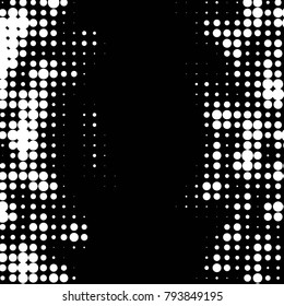 Grunge halftone black and white dots texture background. Spotted vector Abstract Texture
