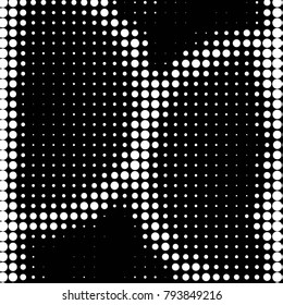 Grunge halftone black and white dots texture background. Spotted vector Abstract Texture

