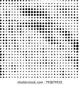 Grunge halftone black and white dots texture background. Spotted vector Abstract Texture
