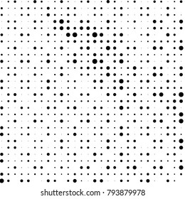 Grunge halftone black and white dots texture background. Spotted vector Abstract Texture
