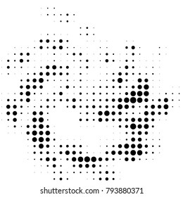 Grunge halftone black and white dots texture background. Spotted vector Abstract Texture
