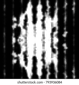 Grunge halftone black and white dots texture background. Spotted vector Abstract Texture
