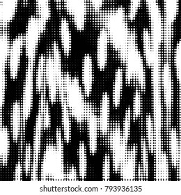 Grunge halftone black and white dots texture background. Spotted vector Abstract Texture
